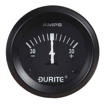 0-523-01 – Ammeter Gauge Illuminated 52mm 30-0-30 amp – Qty. 1