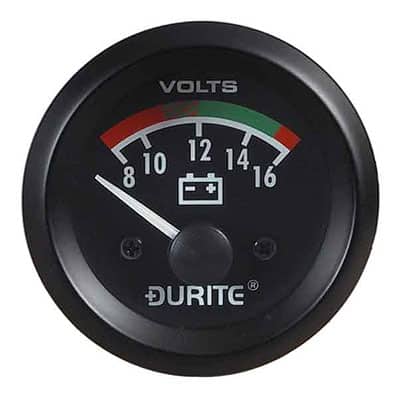 0-523-22 – Voltmeter Gauge Illuminated 52mm 12 volt – Qty. 1