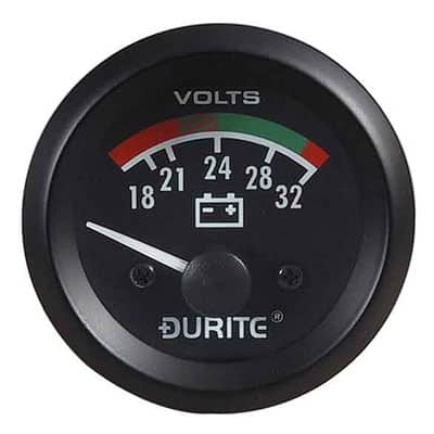 0-523-72 – Voltmeter Illuminated 52mm 24 volt – Qty. 1