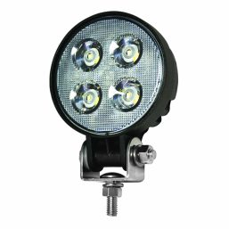 9012BMA - Small Round Work Lamp with Black Housing - 12/24v (Amber)