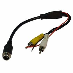 0-775-73 - CCTV Adaptor for DAF. Male 4 PIN to Male RCA 0.15M .
