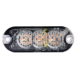 DISCONTINUED - 0-441-63 - R10 R65 High Intensity 3 Amber LED Warning Light (8 flash patterns)