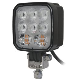 0-421-02 - 18W 4” LED Reversing Light With Amber Aux Warning – 12/24V